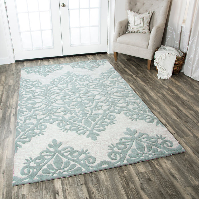Rizzy Home Luniccia LI9514 Green/Grey Ornamental Area Rug