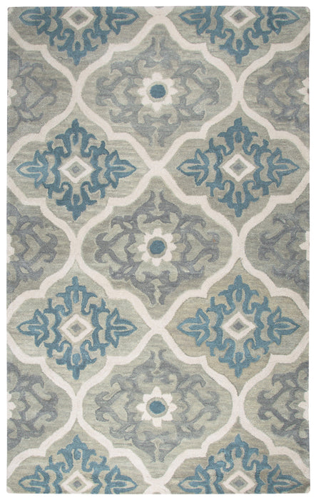 Rizzy Home Leone LO007A Gray Medallion Area Rug