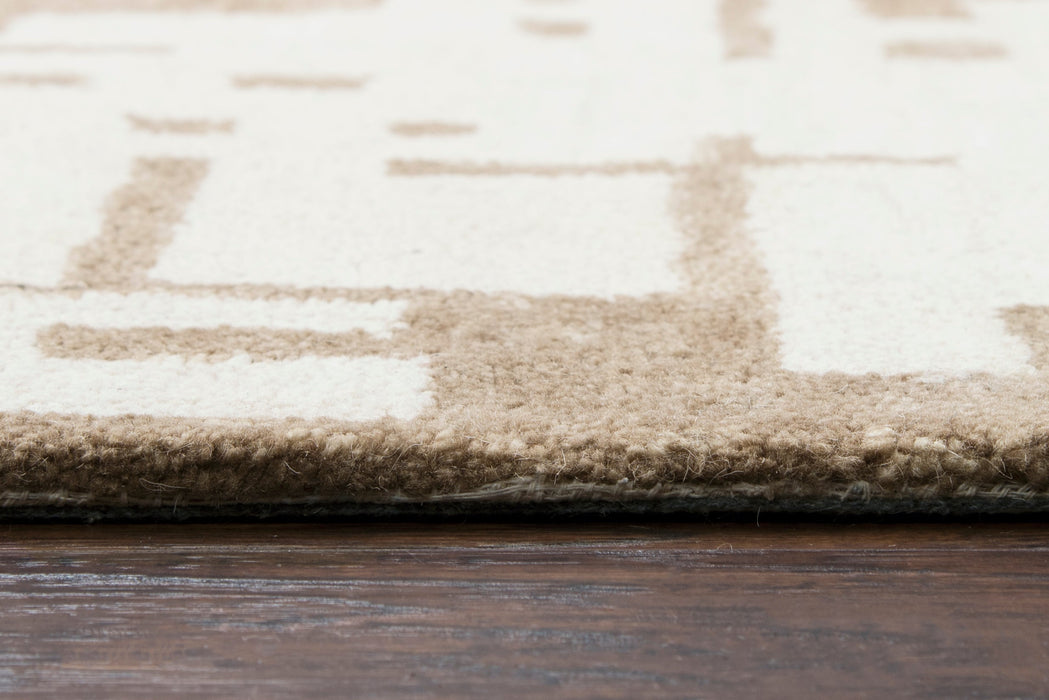 Rizzy Home Leone LO144A Brown Block Area Rug