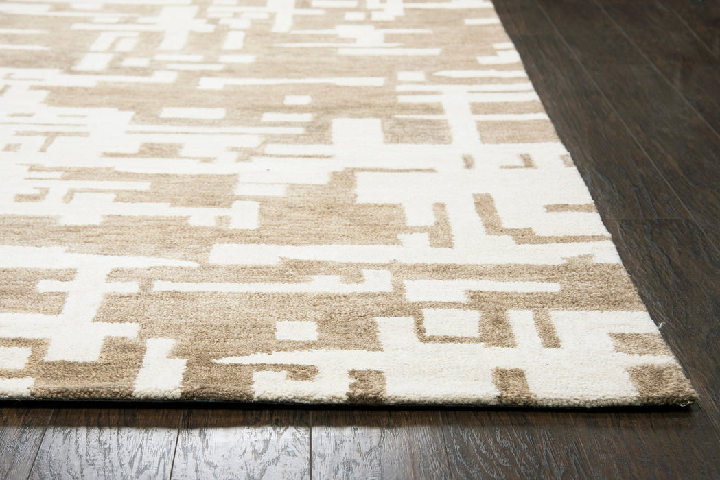 Rizzy Home Leone LO144A Brown Block Area Rug