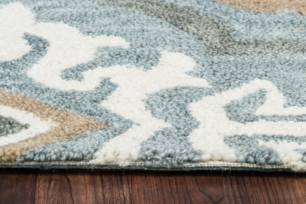 Rizzy Home Leone LO9995 Blue Medallion Area Rug