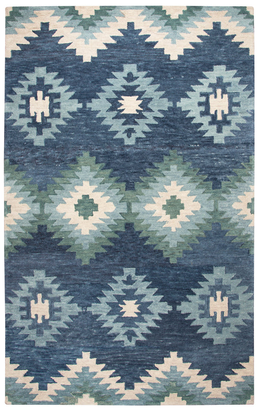 Rizzy Home Leone LO9997 Blue Southwestern Motifs Area Rug