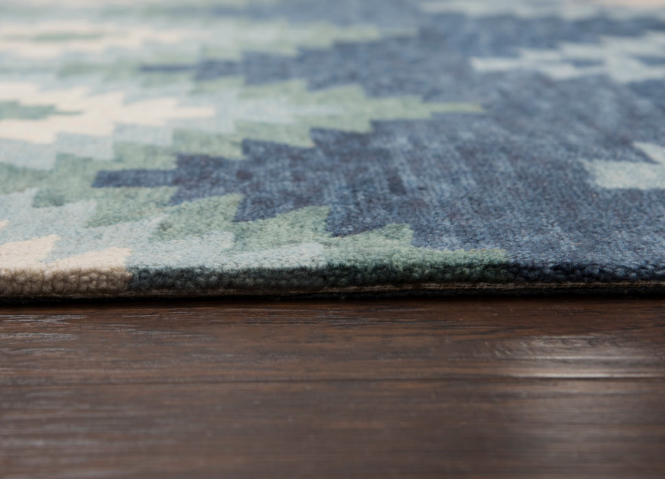 Rizzy Home Leone LO9997 Blue Southwestern Motifs Area Rug