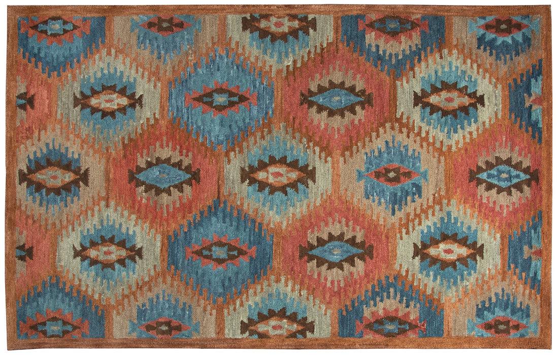 Rizzy Home Leone LO9999 Paprika Southwestern Motifs Area Rug