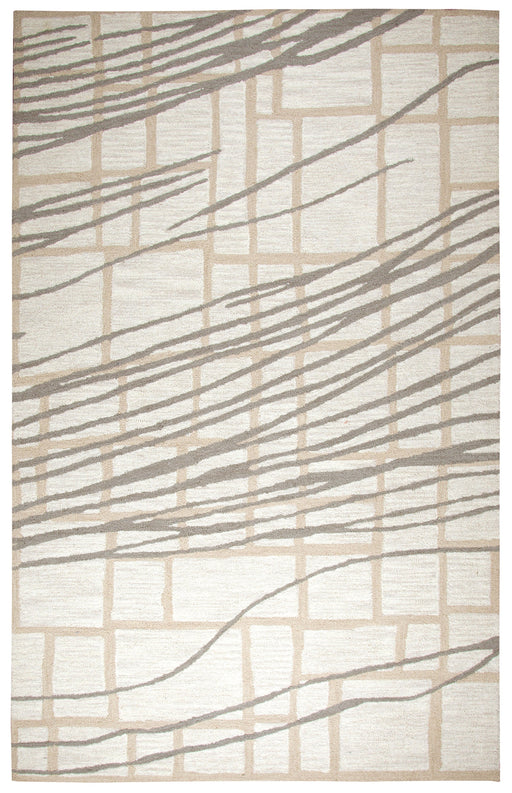 Rizzy Home Loureli LR011A Ivory Stripe , Modern Area Rug