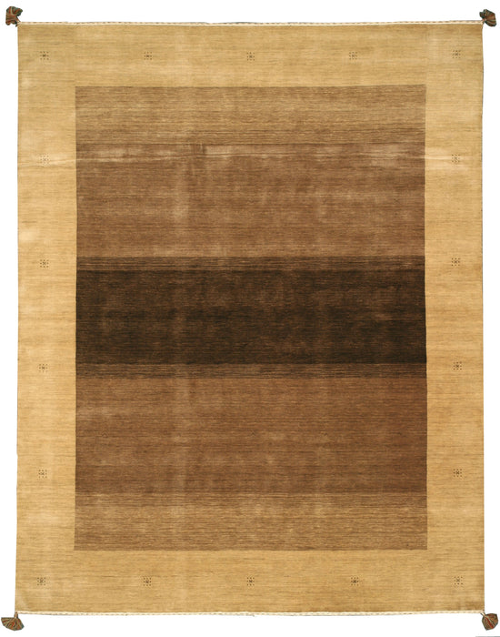 EORC Handmade Wool Brown Traditional Tribal Tasseled Kashkuli Rug