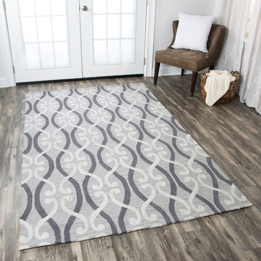 Rizzy Home Loureli LR9474 Gray Trellis Area Rug