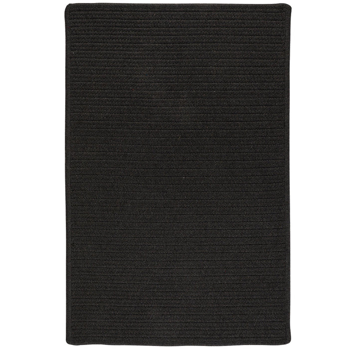 Colonial Mills Sunbrella Solid LS06 Ebony Sunbrella Area Rug