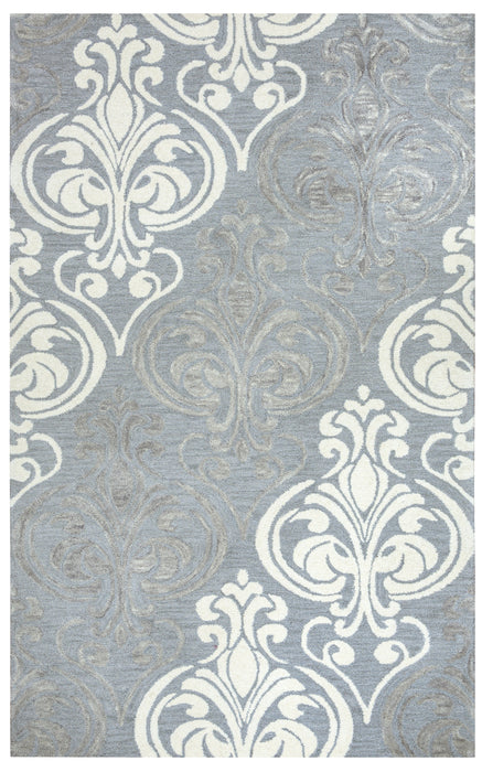 Rizzy Home Lancaster LS9562 Blue/Gray Ornamental Area Rug