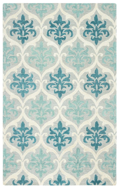 Rizzy Home Lancaster LS9737 Blue/Aqua Trellis Area Rug