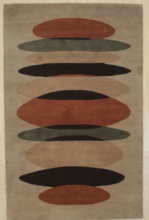 EORC Multi Hand-Tufted Wool Wiled Tufted Rug