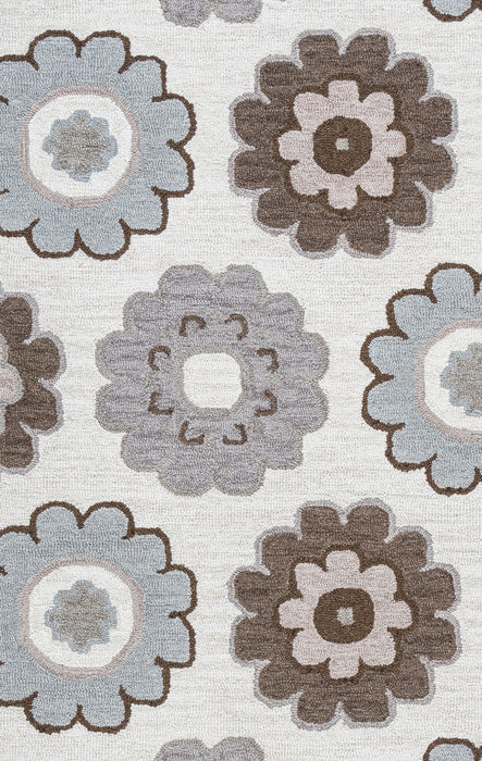 Rizzy Home Maggie Belle MB9538 Gray Print Area Rug