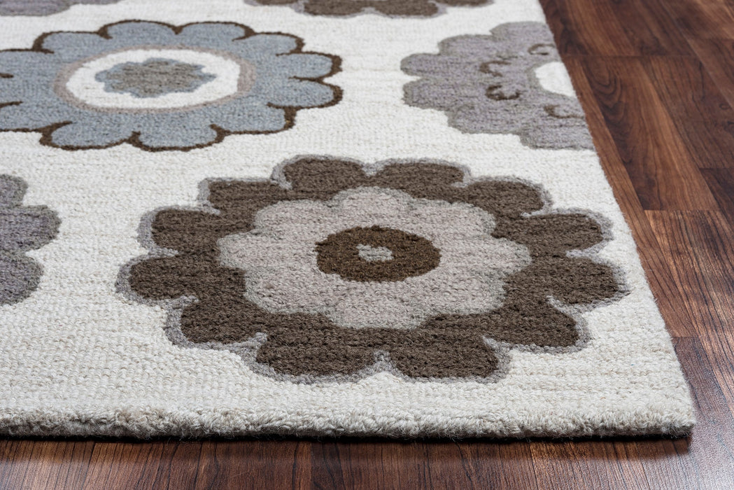 Rizzy Home Maggie Belle MB9538 Gray Print Area Rug