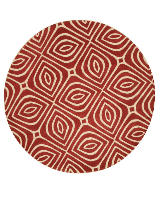 EORC Hand-tufted Wool Gray Contemporary Geometric Marla Rug