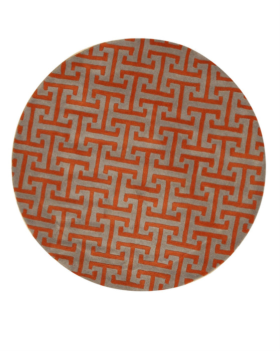 EORC Hand-tufted Wool Gray Contemporary Geometric Harrison Rug