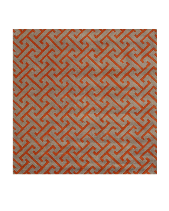 EORC Hand-tufted Wool Gray Contemporary Geometric Harrison Rug