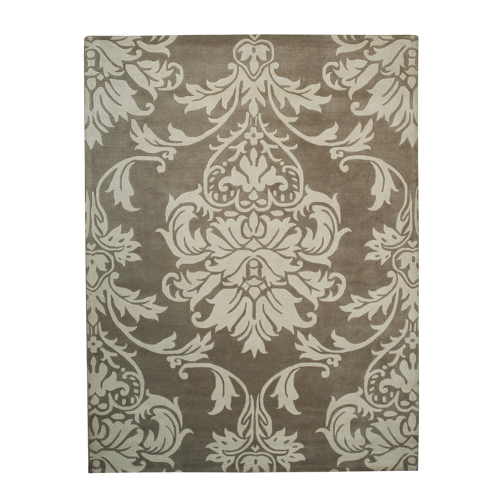 EORC Light Brown Hand-Tufted Wool Tufted Rug