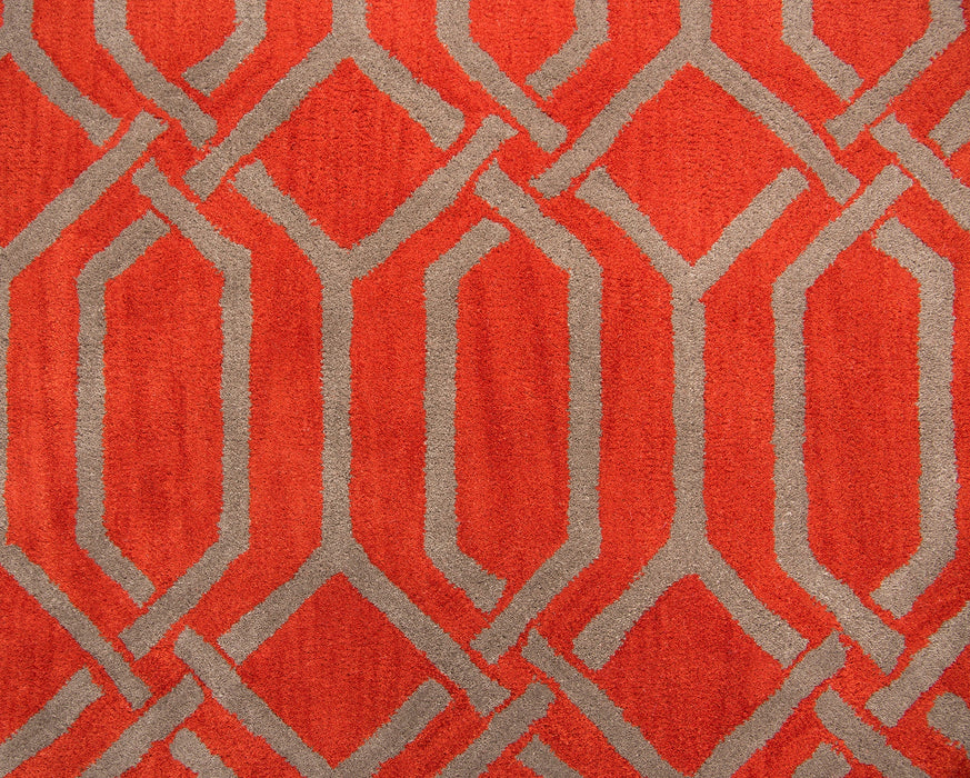 Rizzy Home Marianna Fields MF9452 Red Trellis Area Rug