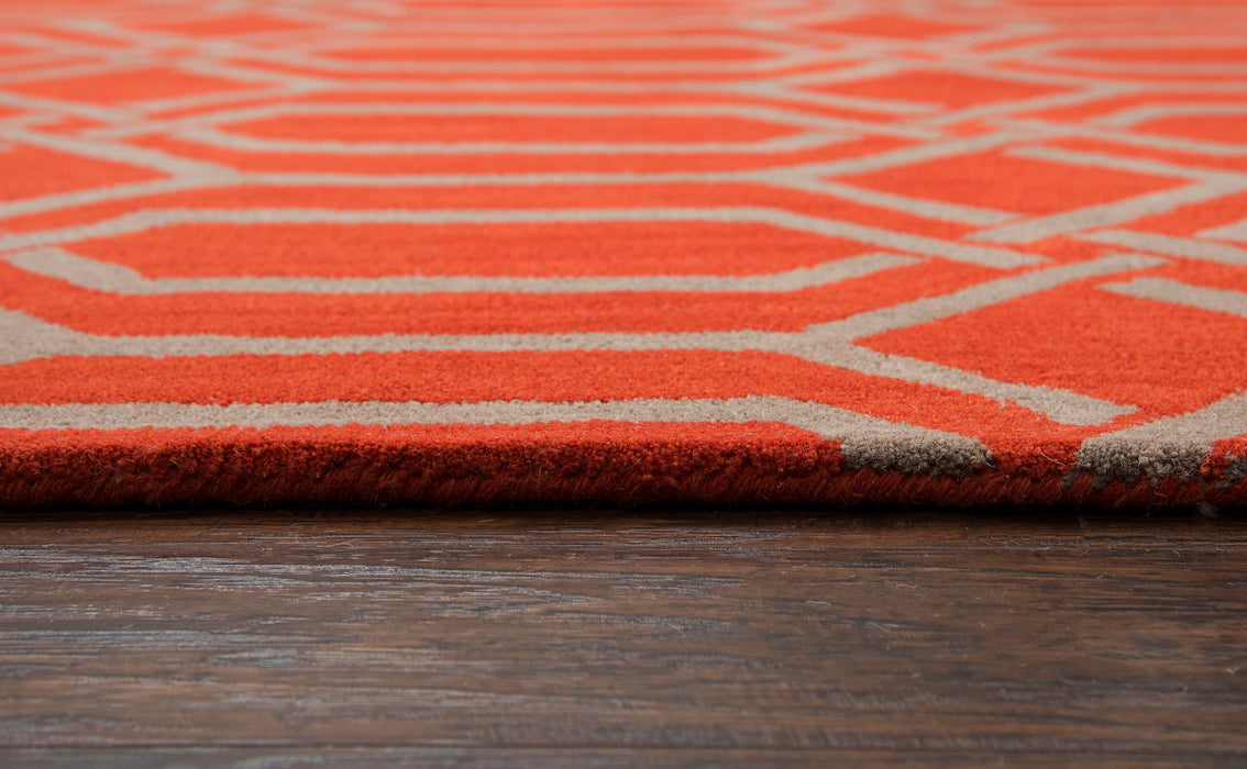 Rizzy Home Marianna Fields MF9452 Red Trellis Area Rug