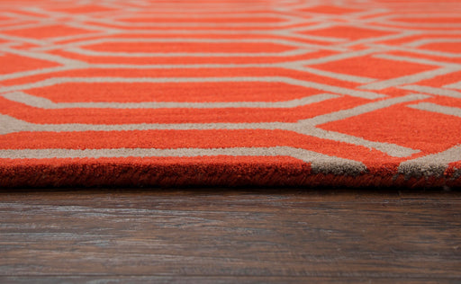 Rizzy Home Marianna Fields MF9452 Red Trellis Area Rug