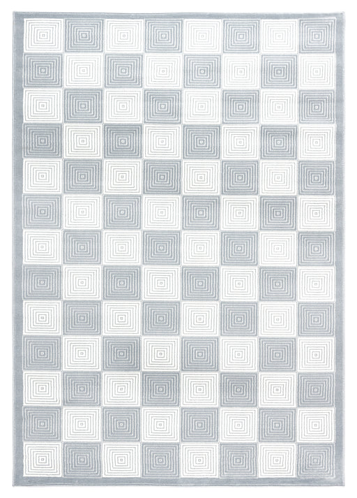 Rizzy Home Millington MG4875 Light Grey Checker Area Rug