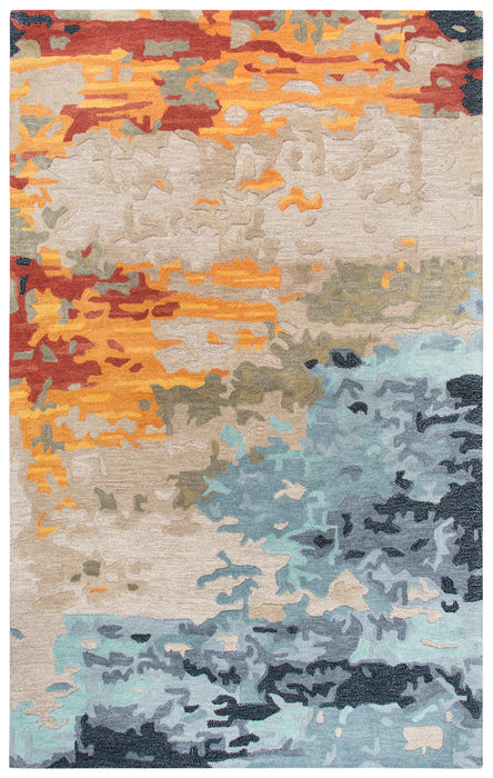 Rizzy Home Mod MO999A Tan Abstrack Area Rug