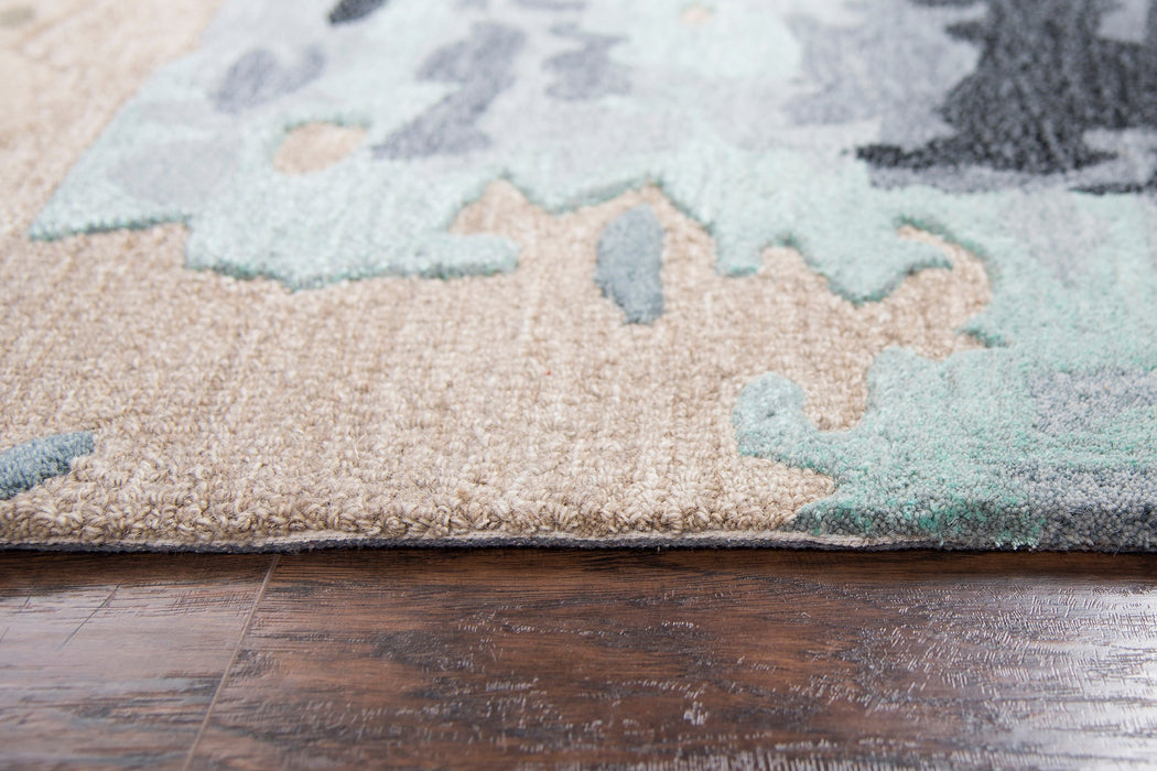 Rizzy Home Mod MO999A Tan Abstrack Area Rug