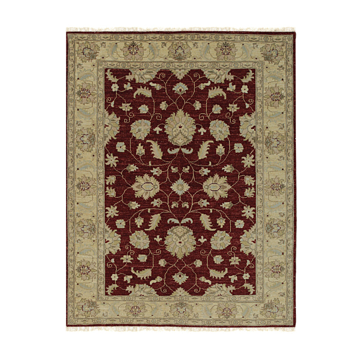 EORC Red Hand Knotted Wool Agra Rug