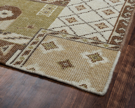 Rizzy Home Maison MS8662 Ivory/Khaki Patchwork Area Rug