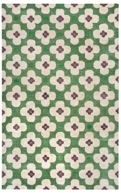 Rizzy Home Opus OP8097 Green Print Area Rug