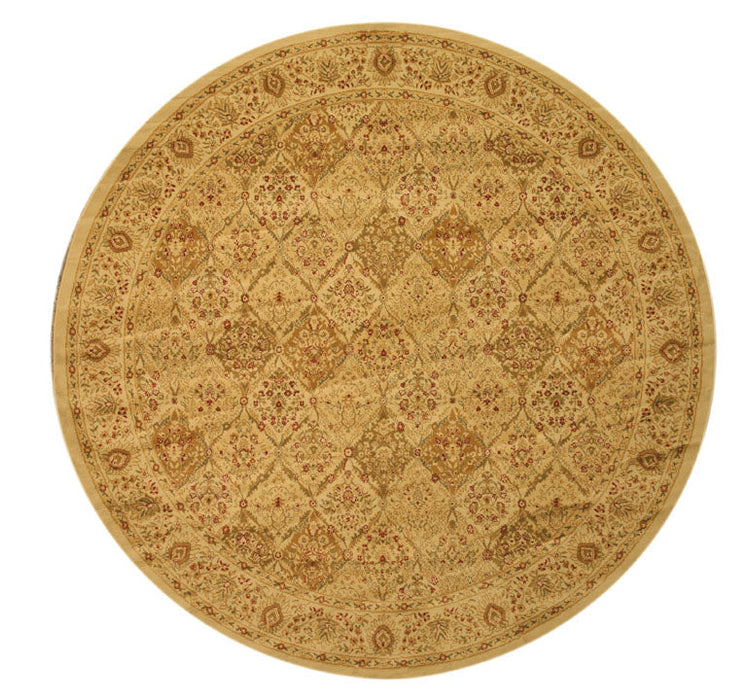 EORC Ivory Traditional Oriental Panel Kashmir Rug