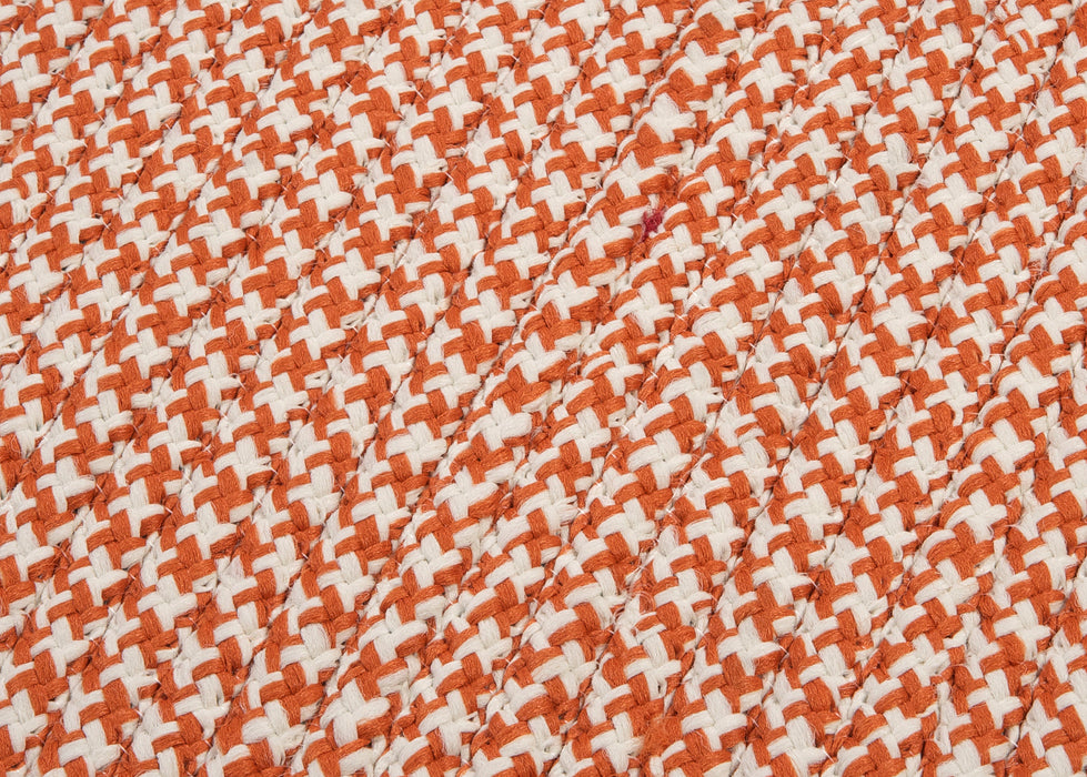 Colonial Mills Outdoor Houndstooth Tweed OT19 Orange Indoor/Outdoor Area Rug