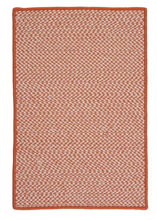 Colonial Mills Outdoor Houndstooth Tweed OT19 Orange Indoor/Outdoor Area Rug
