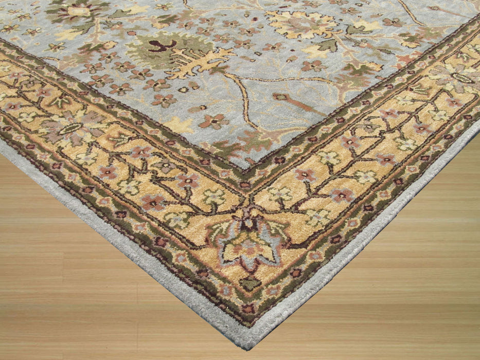 EORC Hand-tufted Wool Blue Traditional Oriental Morris Rug