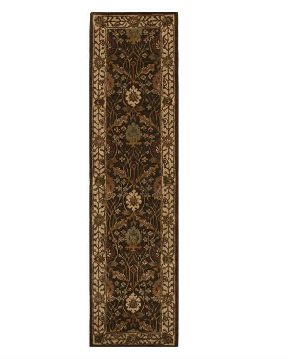 EORC Hand-tufted Wool Brown Traditional Oriental Morris Rug
