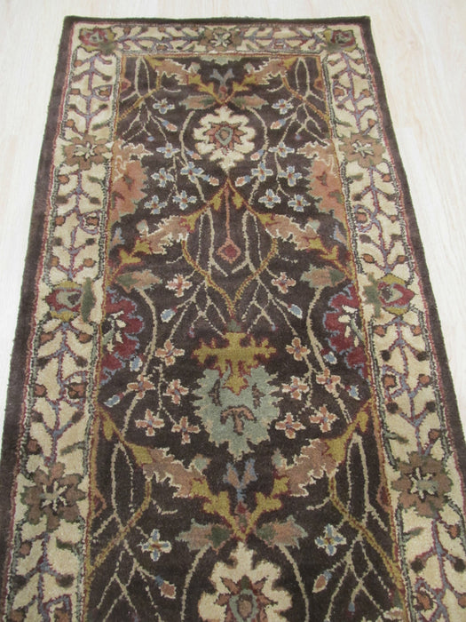 EORC Hand-tufted Wool Brown Traditional Oriental Morris Rug