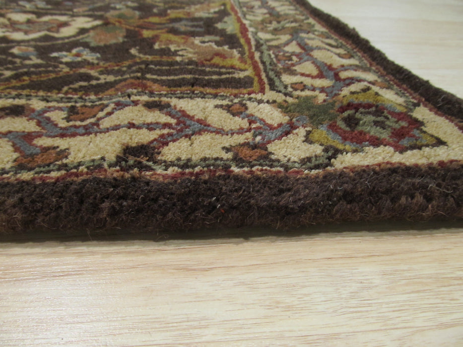 EORC Hand-tufted Wool Brown Traditional Oriental Morris Rug