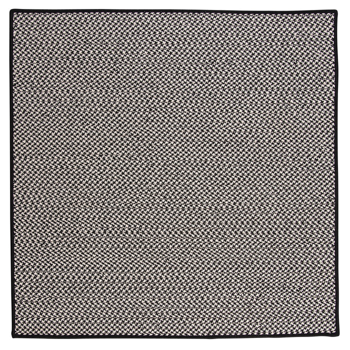 Colonial Mills Outdoor Houndstooth Tweed OT49 Black Indoor/Outdoor Area Rug