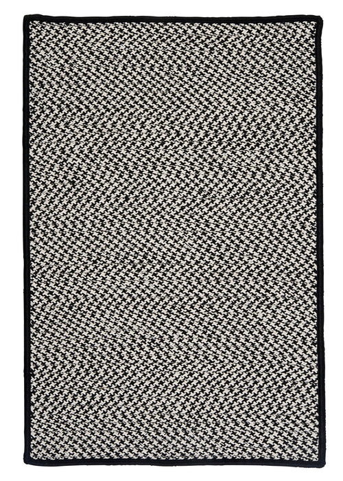 Colonial Mills Outdoor Houndstooth Tweed OT49 Black Indoor/Outdoor Area Rug