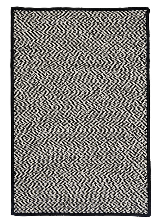 Colonial Mills Outdoor Houndstooth Tweed OT49 Black Indoor/Outdoor Area Rug