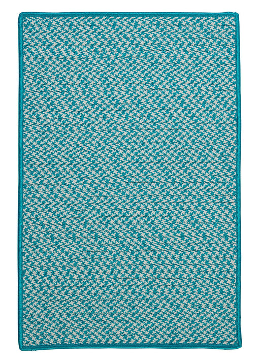 Colonial Mills Outdoor Houndstooth Tweed OT57 Turquoise Indoor/Outdoor Area Rug