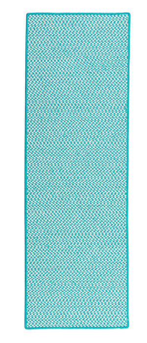 Colonial Mills Outdoor Houndstooth Tweed OT57 Turquoise Indoor/Outdoor Area Rug