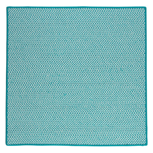 Colonial Mills Outdoor Houndstooth Tweed OT57 Turquoise Indoor/Outdoor Area Rug