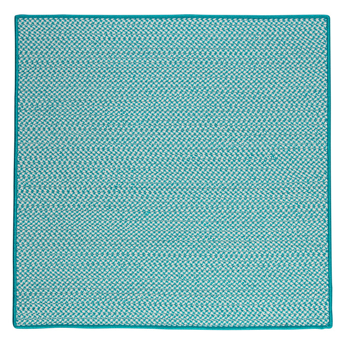 Colonial Mills Outdoor Houndstooth Tweed OT57 Turquoise Indoor/Outdoor Area Rug