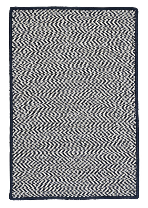 Colonial Mills Outdoor Houndstooth Tweed OT59 Navy Indoor/Outdoor Area Rug