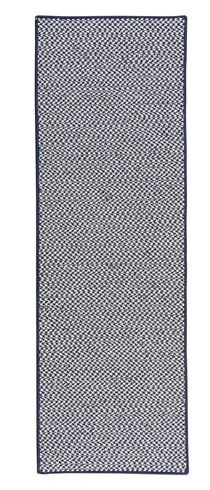 Colonial Mills Outdoor Houndstooth Tweed OT59 Navy Indoor/Outdoor Area Rug