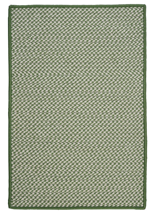 Colonial Mills Outdoor Houndstooth Tweed OT68 Leaf Green Indoor/Outdoor Area Rug