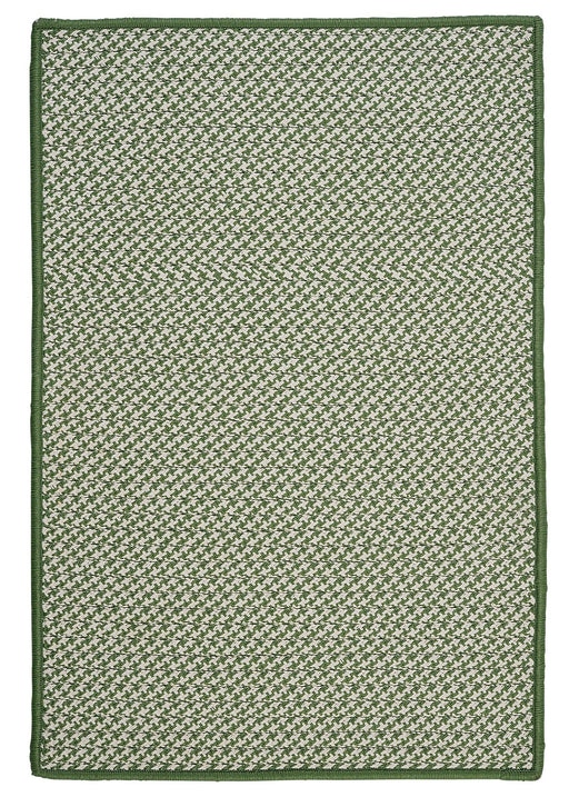 Colonial Mills Outdoor Houndstooth Tweed OT68 Leaf Green Indoor/Outdoor Area Rug