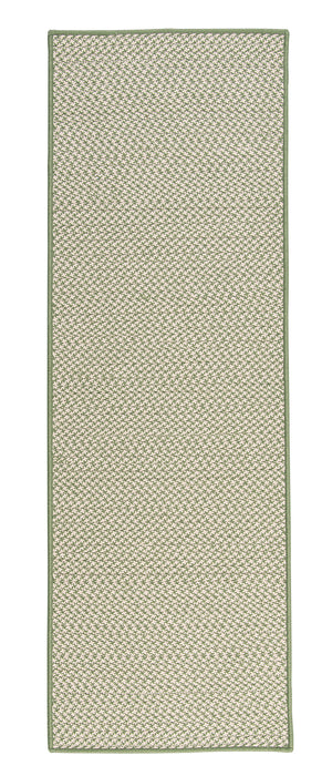 Colonial Mills Outdoor Houndstooth Tweed OT68 Leaf Green Indoor/Outdoor Area Rug