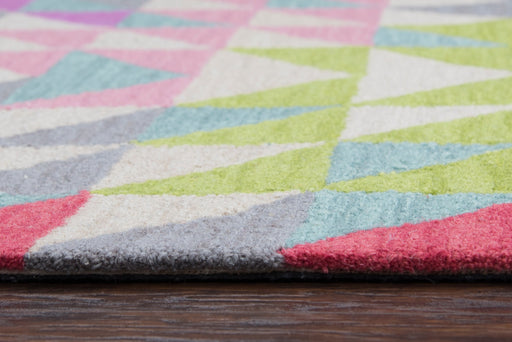 Rizzy Home Play Day PD589A Multi-Colored Triangle Geo Area Rug